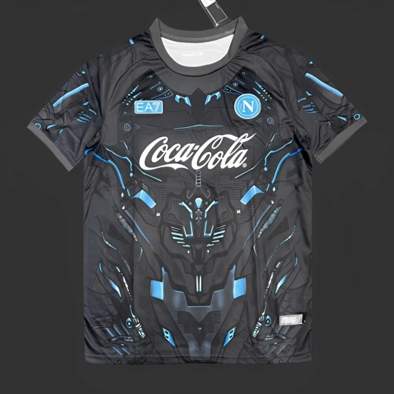 25/26 Napoli EA7 Gray with Robotic Armor Pattern Jersey