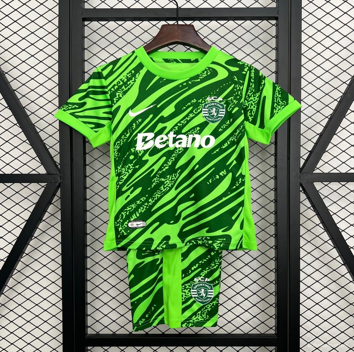 25/26 Kids Sporting Lisbon Goalkeeper Green Jersey