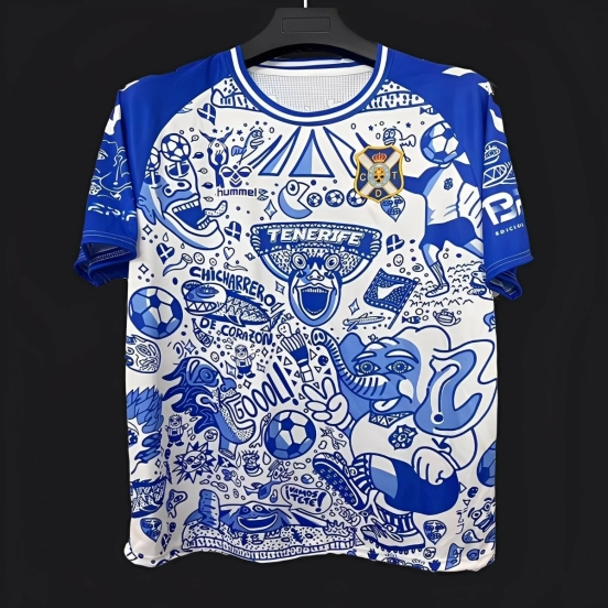 25/26 CD Tenerife Blue with Graffiti Art Jersey