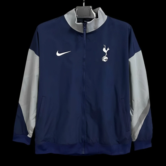 25/26 Tottenham Hotspur Navy Full Zipper Windbreaker