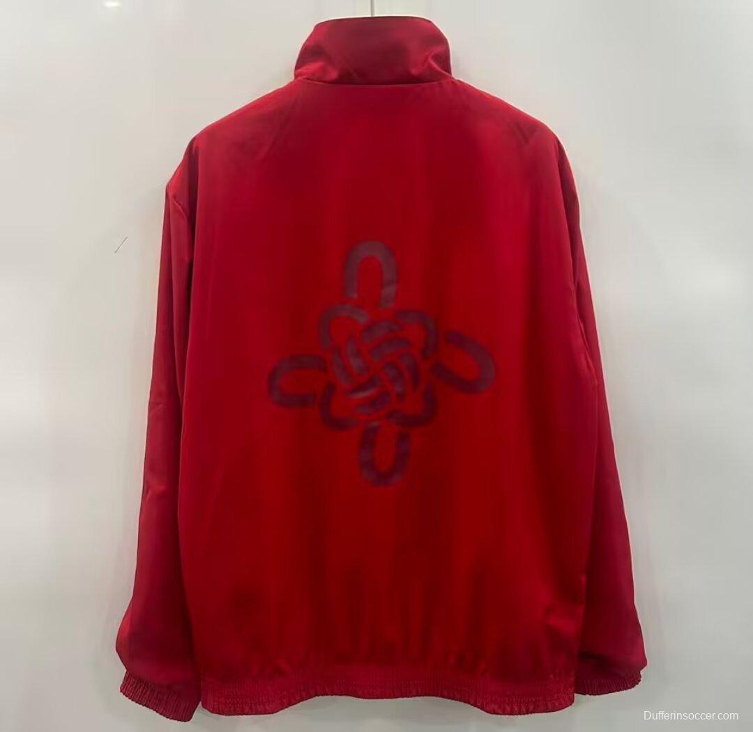 25/26 Manchester United Red/Black Reversible Full Zipper Windbreaker