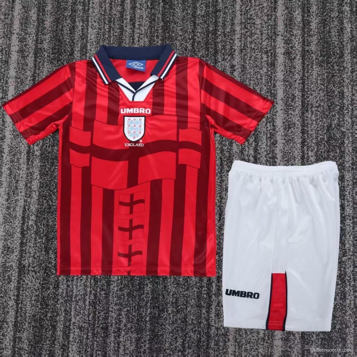 Retro Kids 1998 England Away Jersey