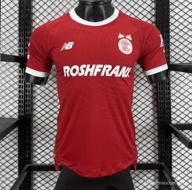 Player Version 26/27 Deportivo Toluca FC New Balance Home Deep Red White Jersey