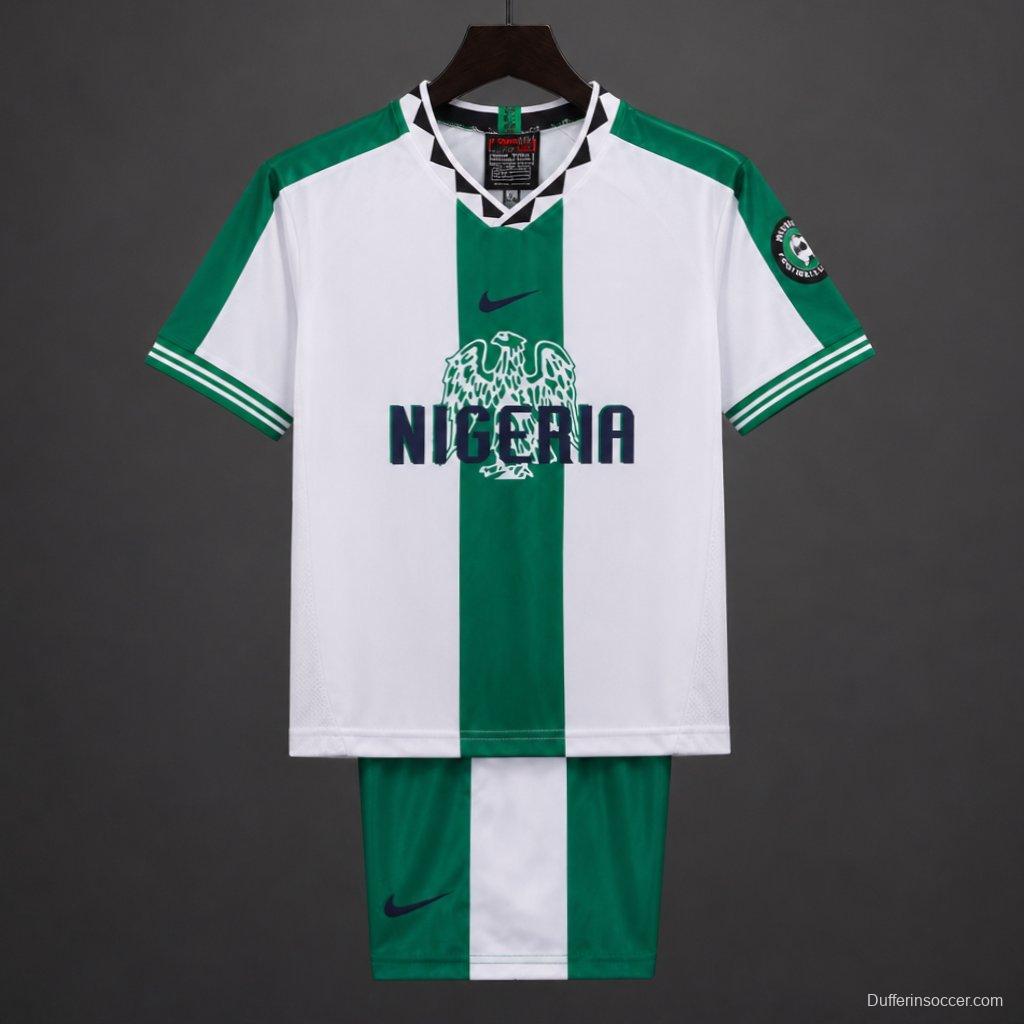 Retro Kids 1996  Nigeria Away White Jersey